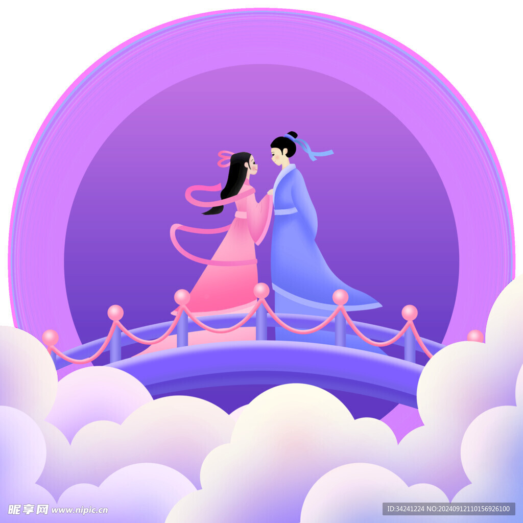 七夕情人节古风素材