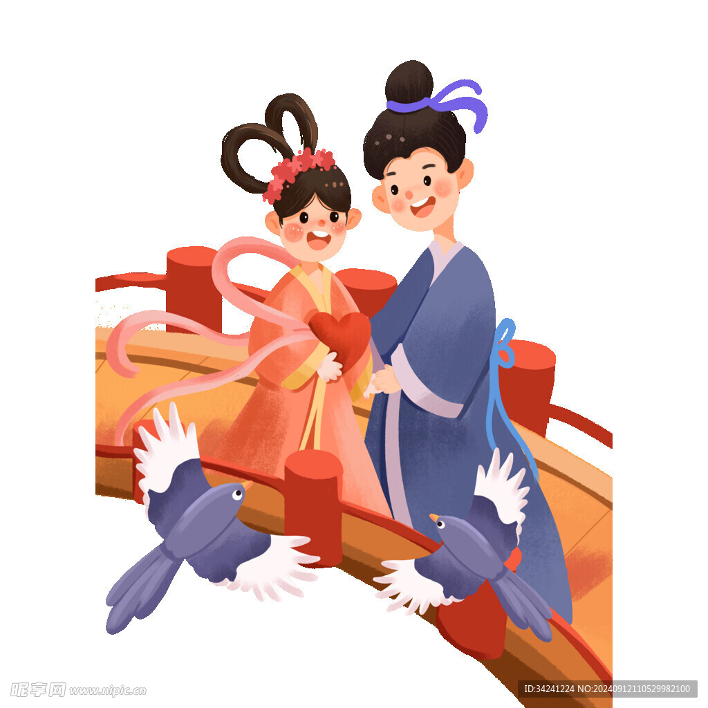 七夕情人节古风素材