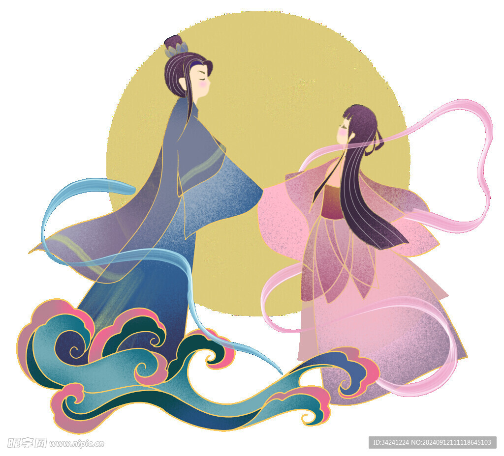 七夕情人节古风素材