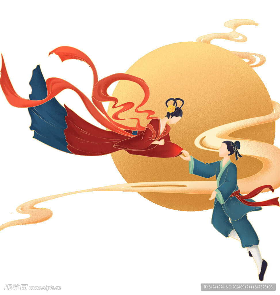 七夕情人节古风素材