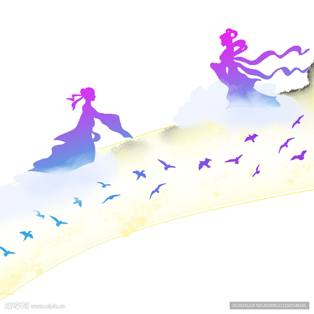 七夕情人节古风素材