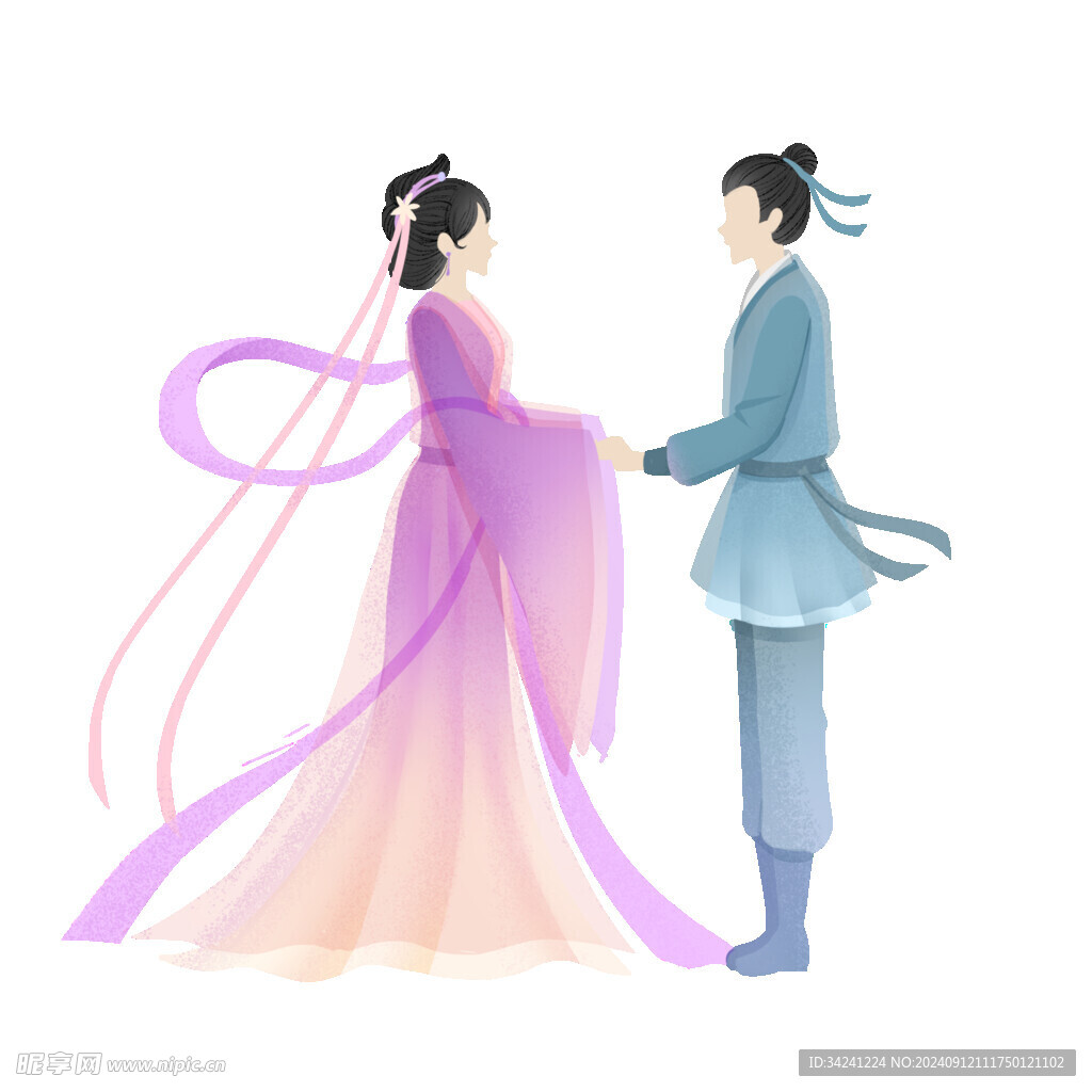 七夕情人节古风素材