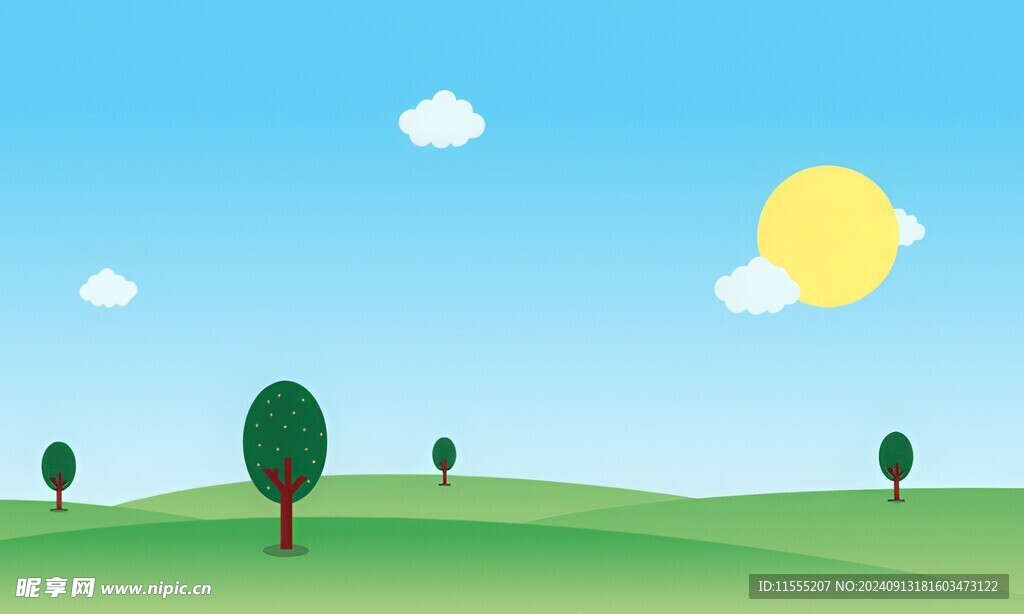 春光明媚户外风景鲜花草地