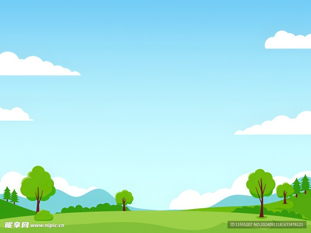 春光明媚户外风景鲜花草地