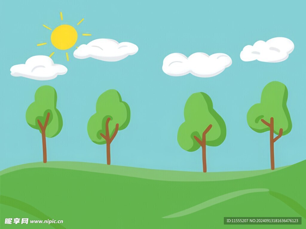 春光明媚户外风景鲜花草地