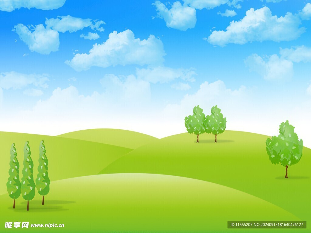 春光明媚户外风景鲜花草地