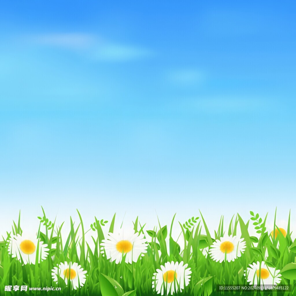 春光明媚户外风景鲜花草地