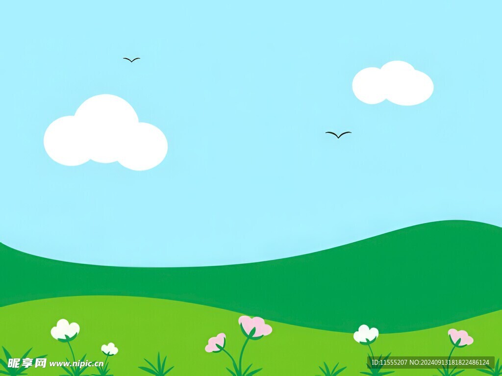 春光明媚户外风景鲜花草地