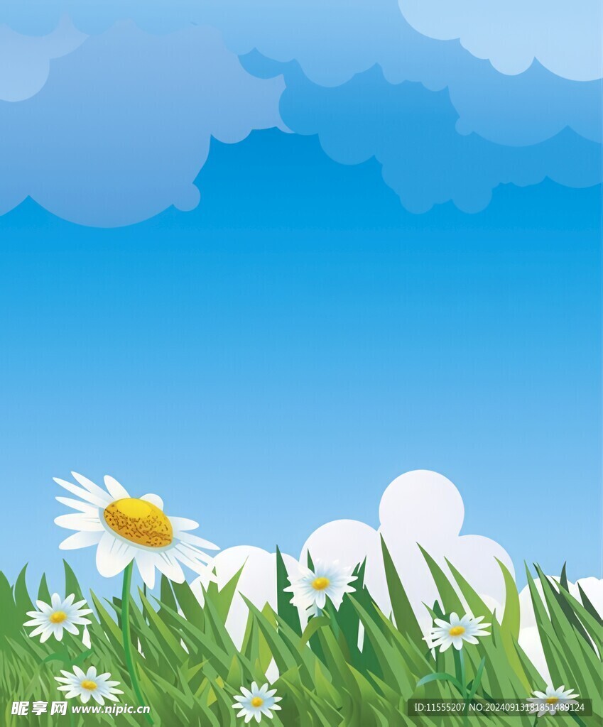 春光明媚户外风景鲜花草地