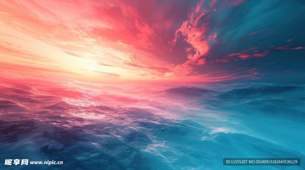 海面彩云彩霞风景