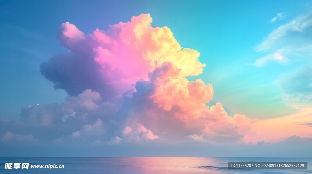 海面彩云彩霞风景