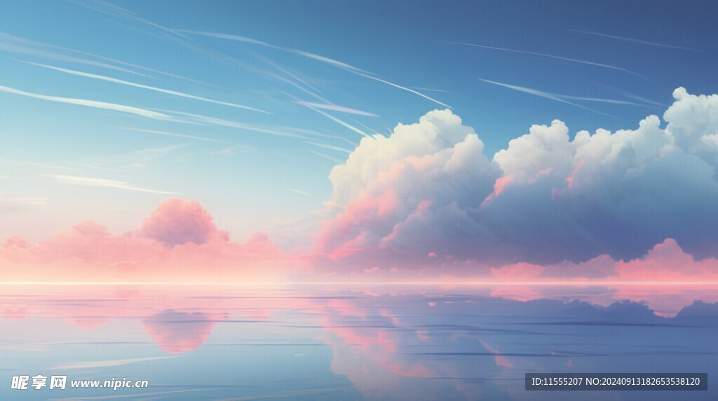 海面彩云彩霞风景