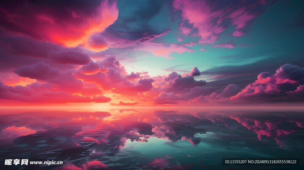 海面彩云彩霞风景