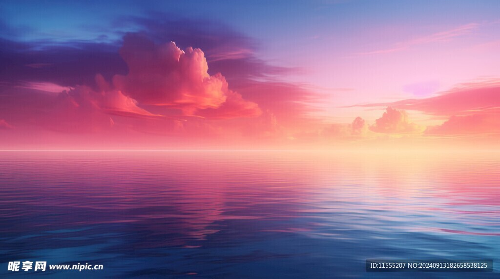 海面彩云彩霞风景