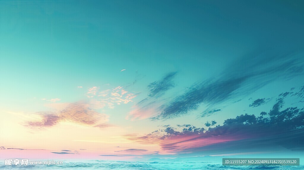 海面彩云彩霞风景