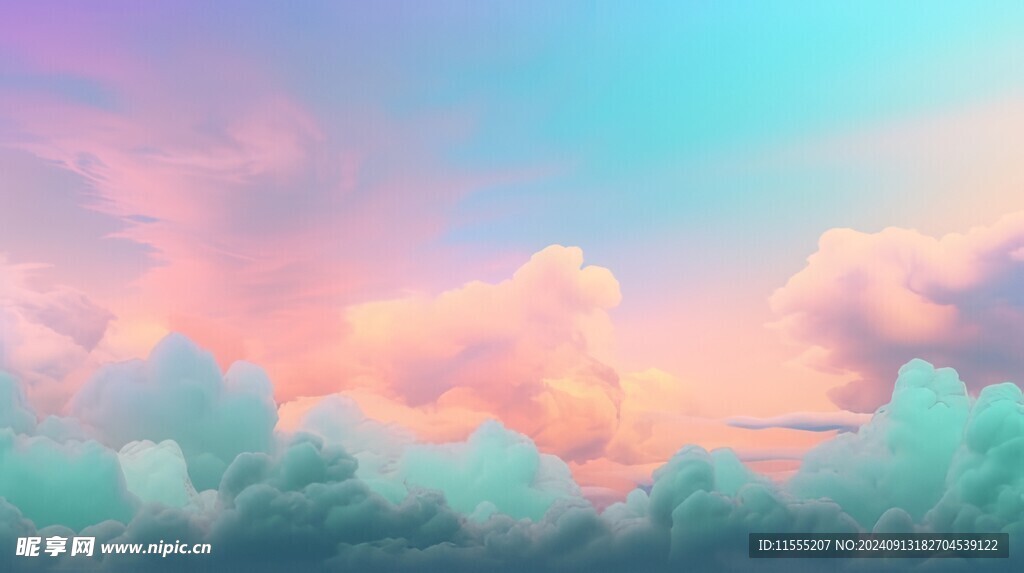 海面彩云彩霞风景