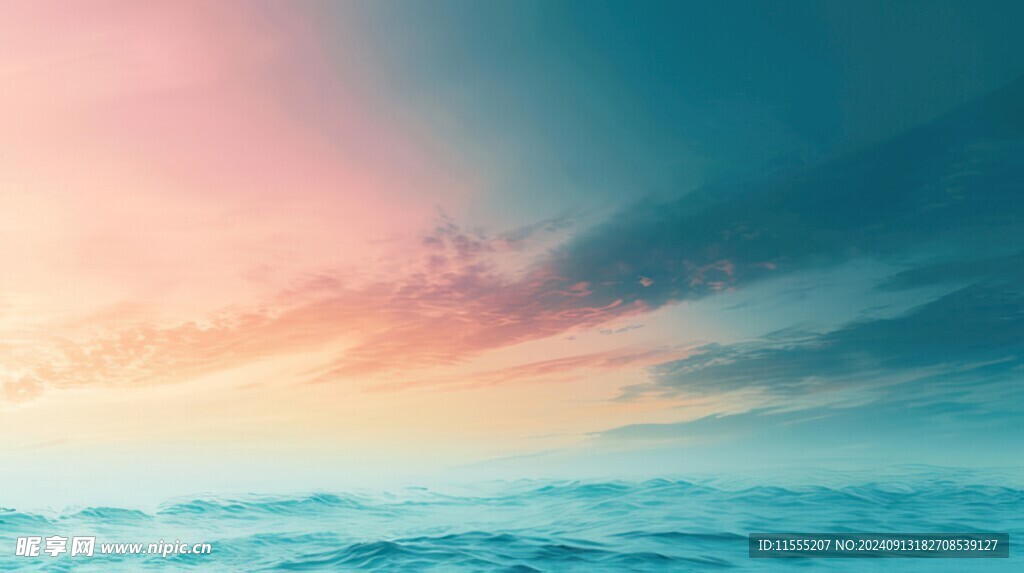 海面彩云彩霞风景
