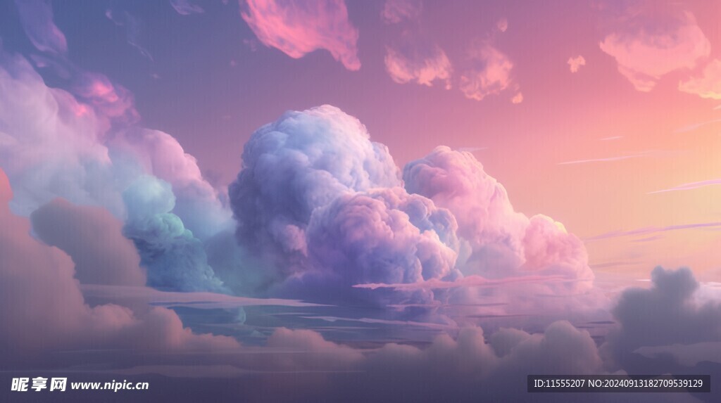 海面彩云彩霞风景