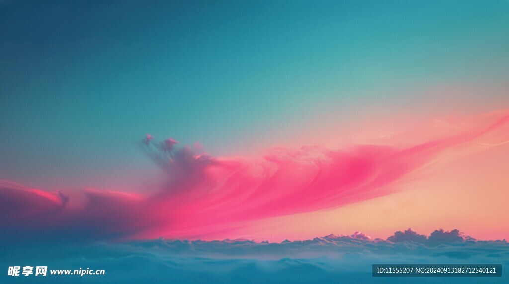 海面彩云彩霞风景