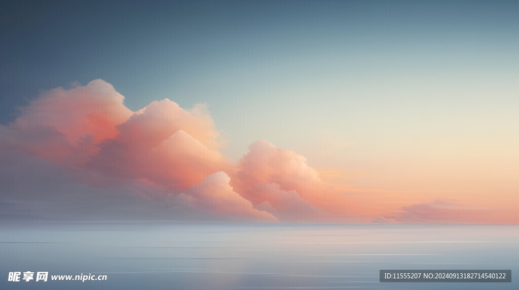 海面彩云彩霞风景