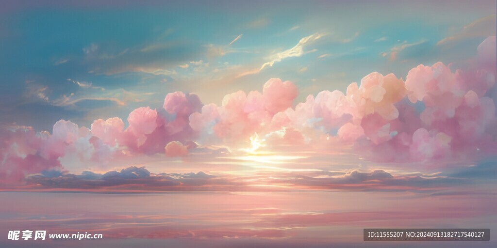 海面彩云彩霞风景