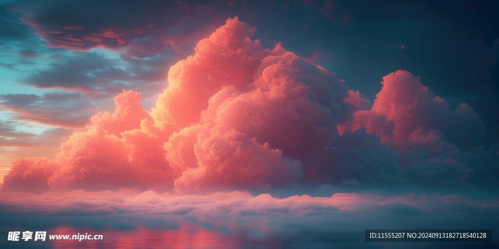 海面彩云彩霞风景