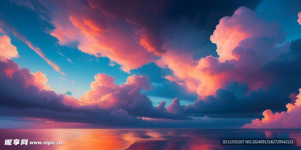 海面彩云彩霞风景
