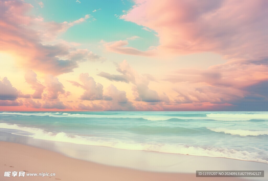 海面彩云彩霞风景