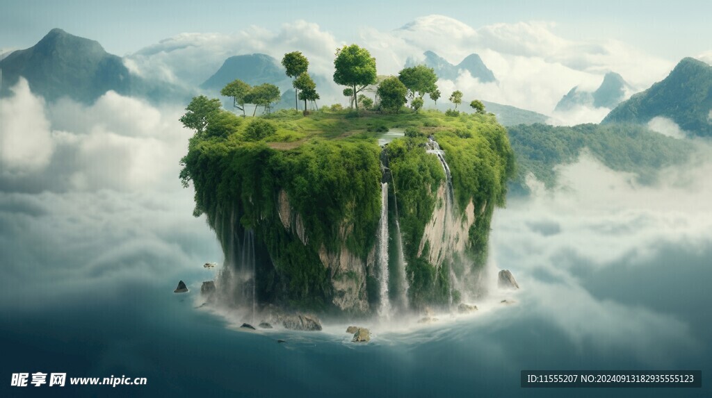 世外桃源海景隐秘海岛场景图