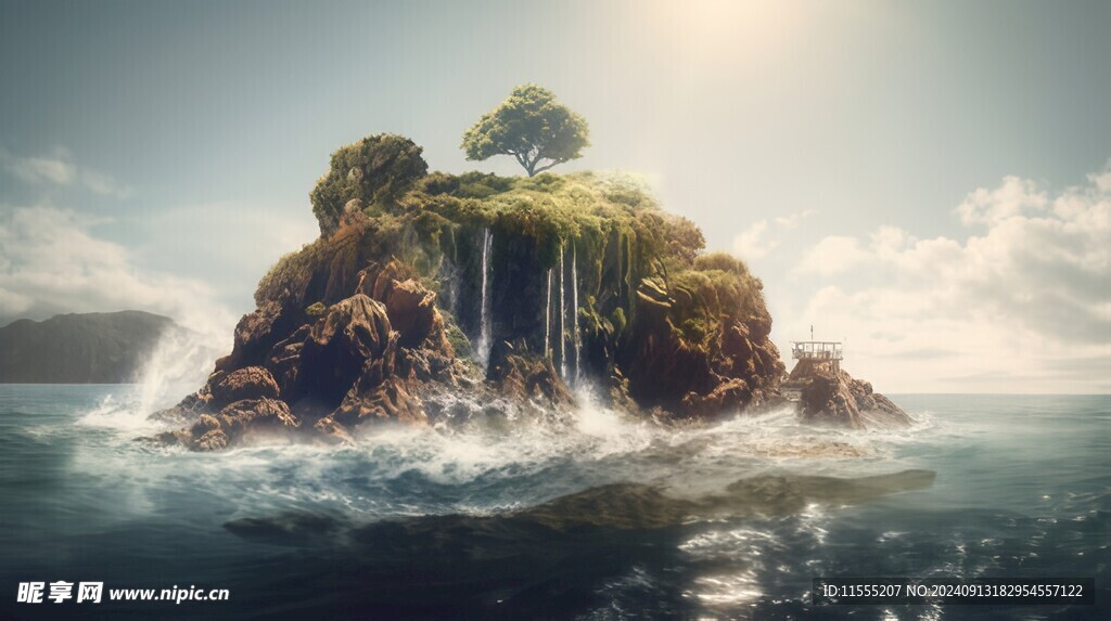 世外桃源海景隐秘海岛场景图