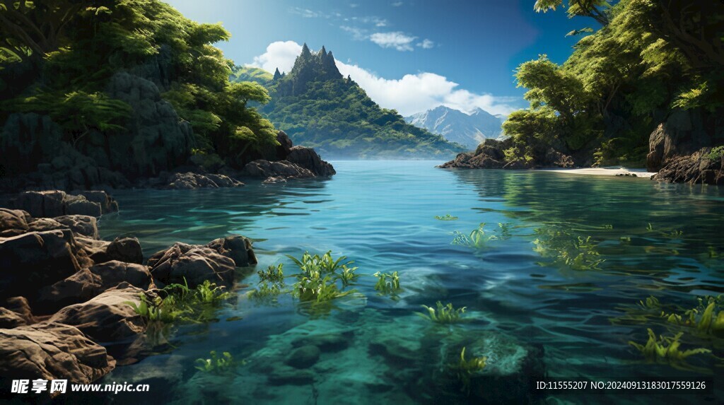 世外桃源海景隐秘海岛场景图