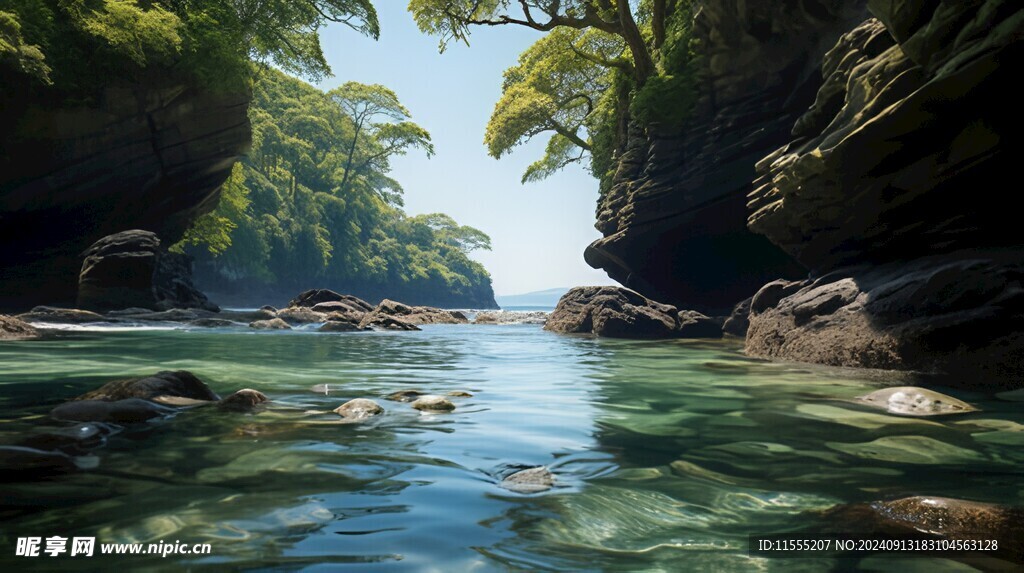 世外桃源海景隐秘海岛场景图