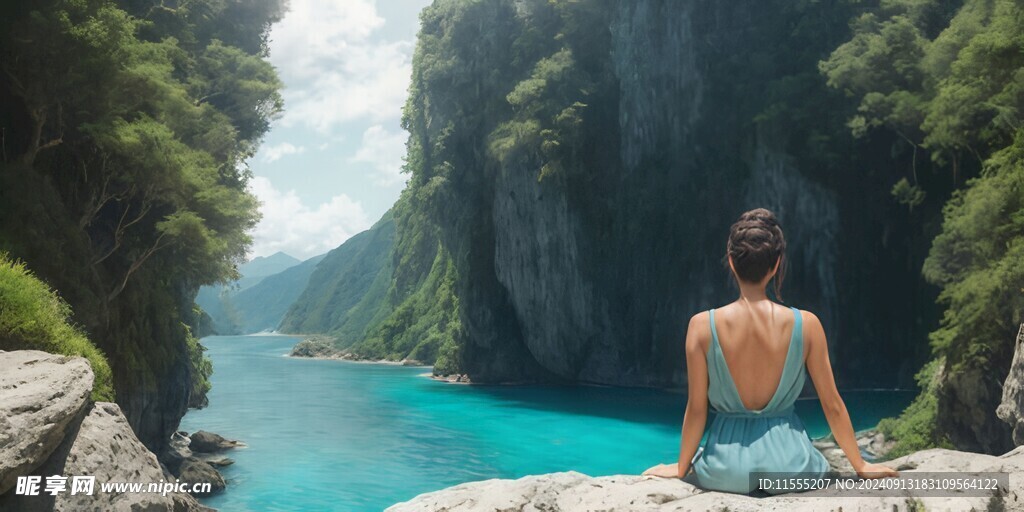 世外桃源海景隐秘海岛场景图