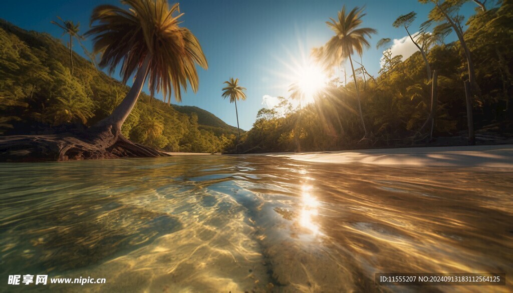 世外桃源海景隐秘海岛场景图