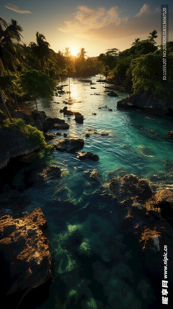 世外桃源海景隐秘海岛场景图