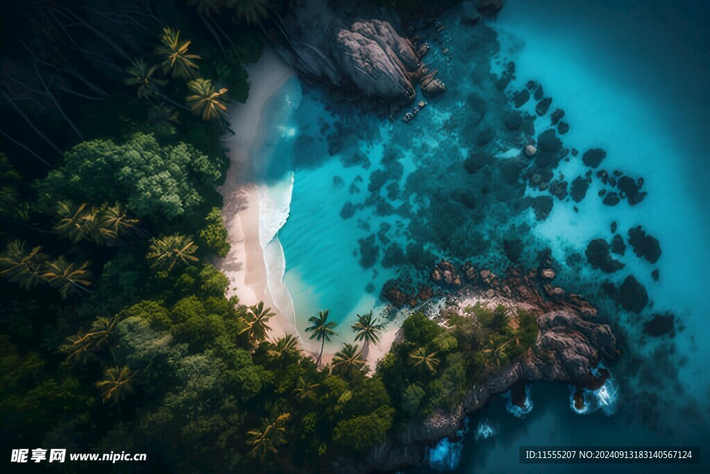 世外桃源海景隐秘海岛场景图