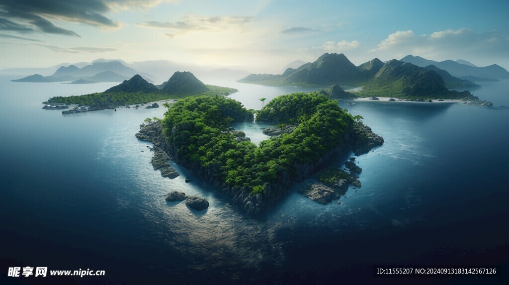 世外桃源海景隐秘海岛场景图