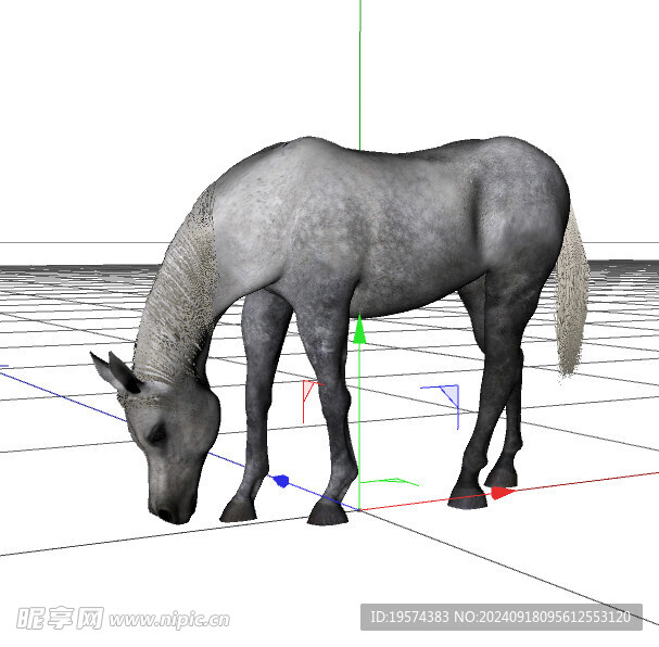 C4D模型 马
