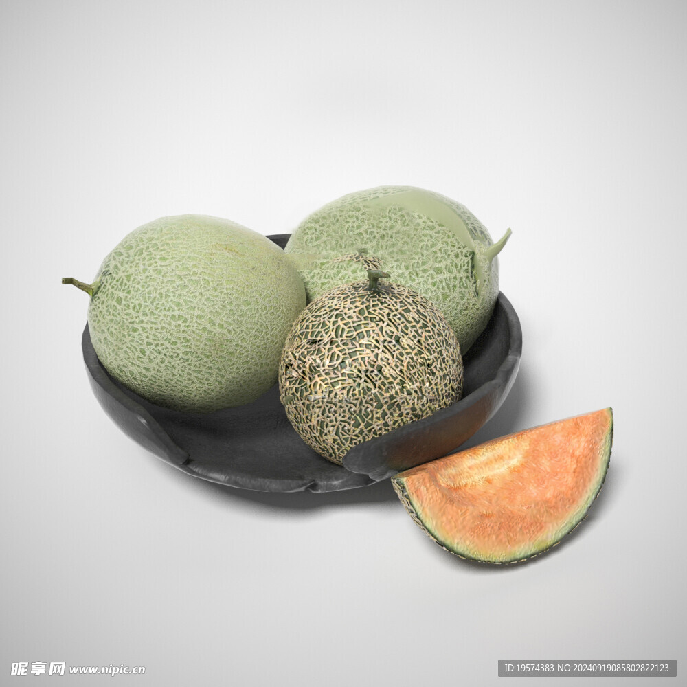 C4D模型 哈密瓜