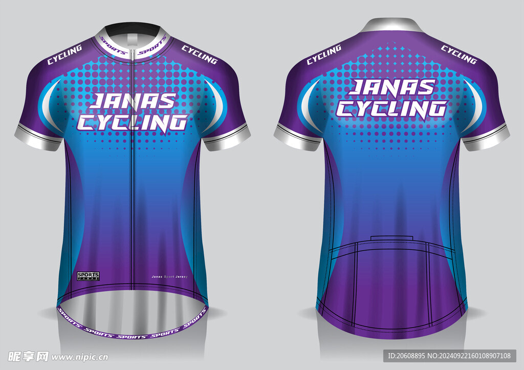 单车衣服骑行服运动服矢量效果图