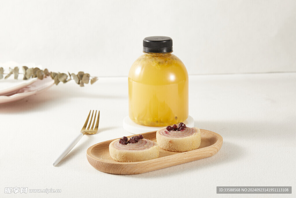 玫瑰豆沙糯米糍果汁