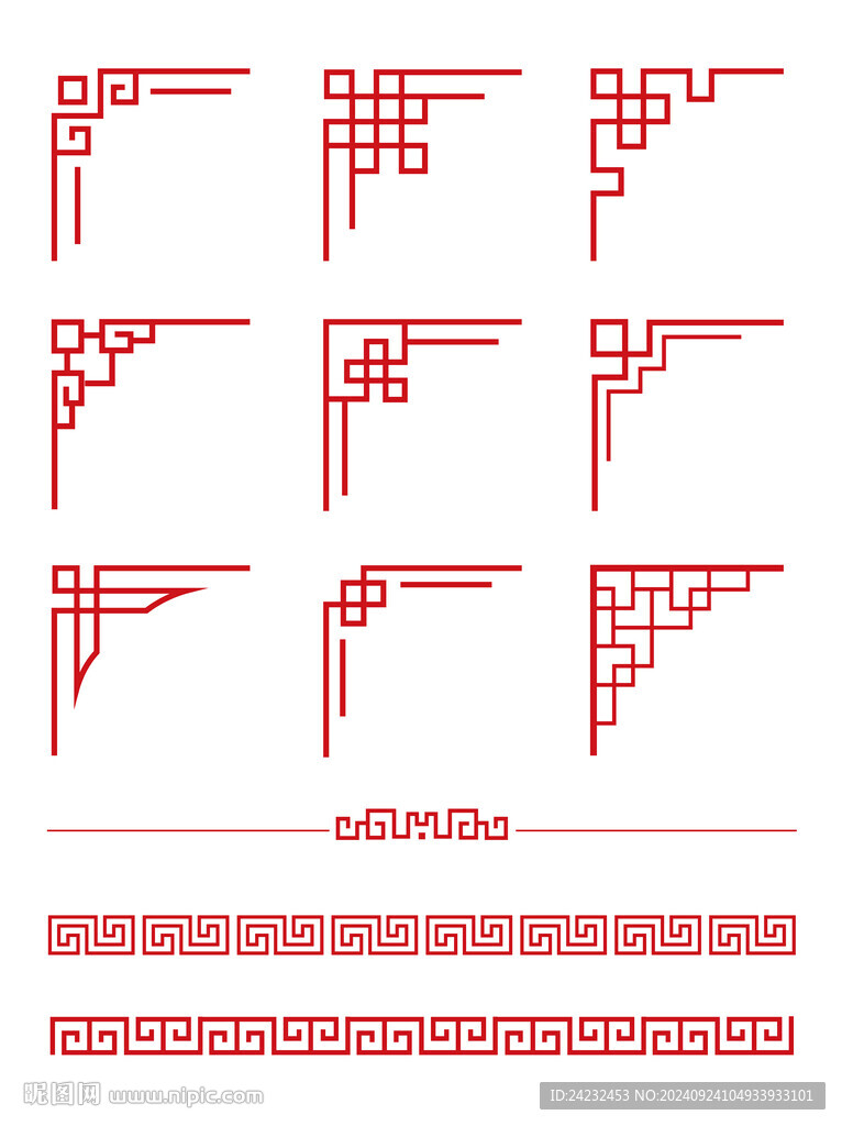 中国风边框矢量元素