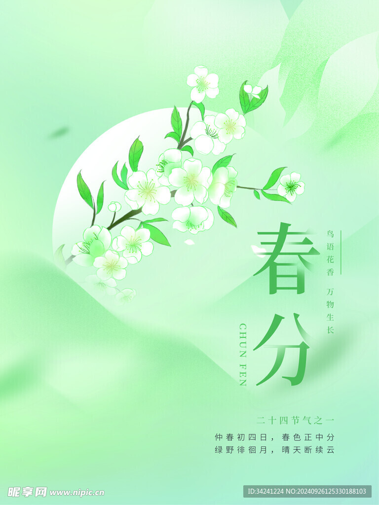 春分节气宣传海报展板