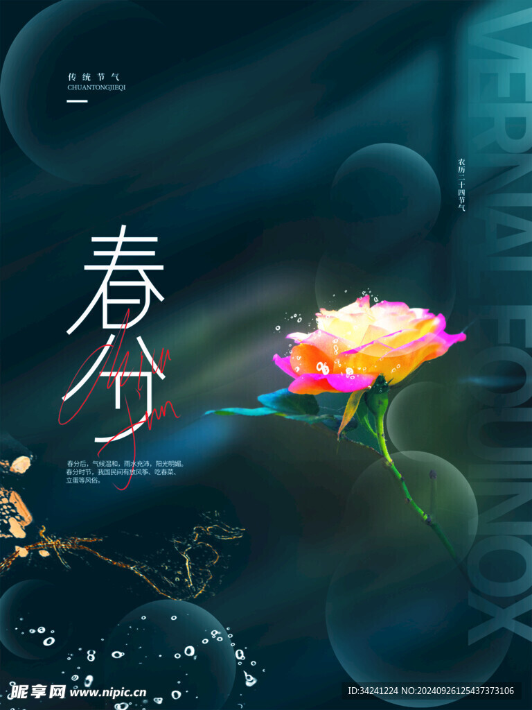 春分节气宣传海报展板