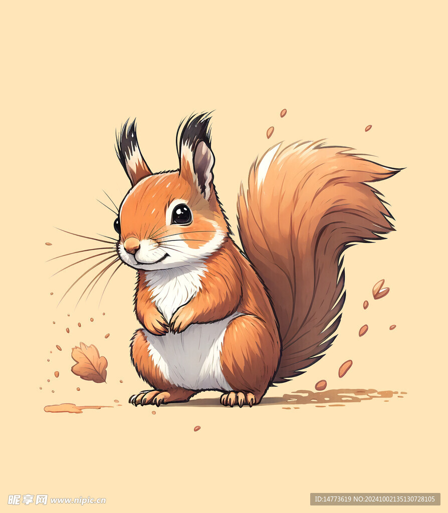 卡通动物小松鼠