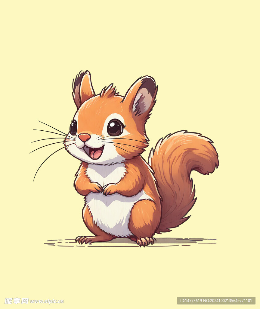 卡通动物小松鼠