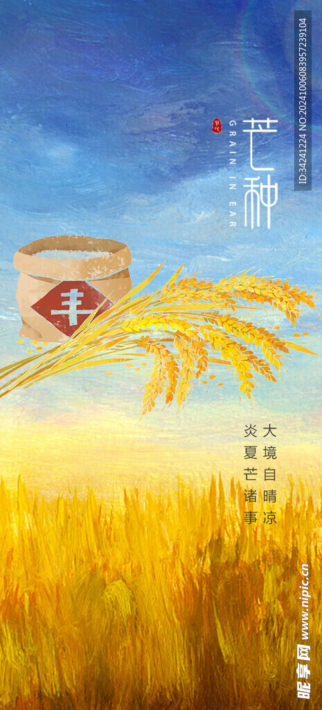 芒种节气宣传海报展板