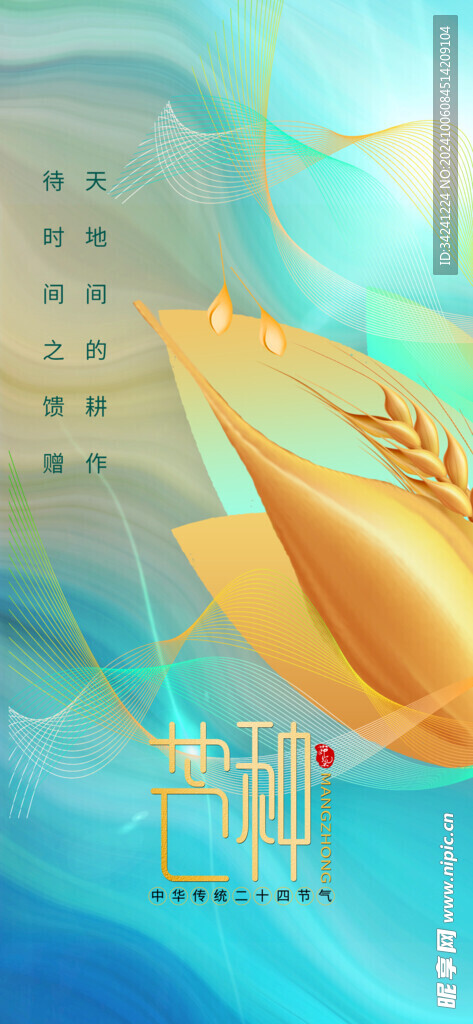 芒种节气宣传海报展板