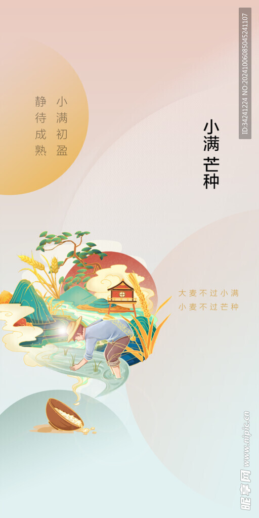 芒种节气宣传海报展板