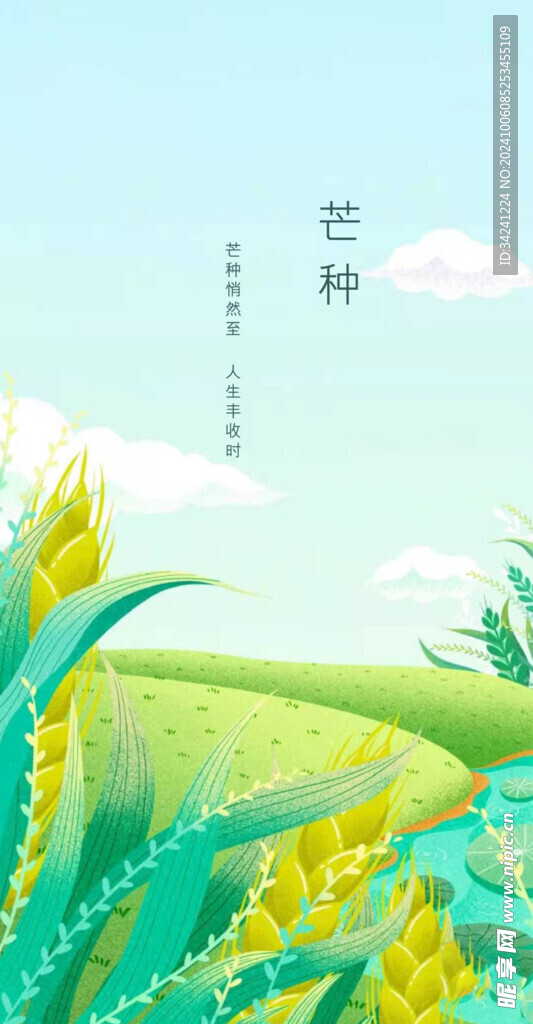 芒种节气宣传海报展板